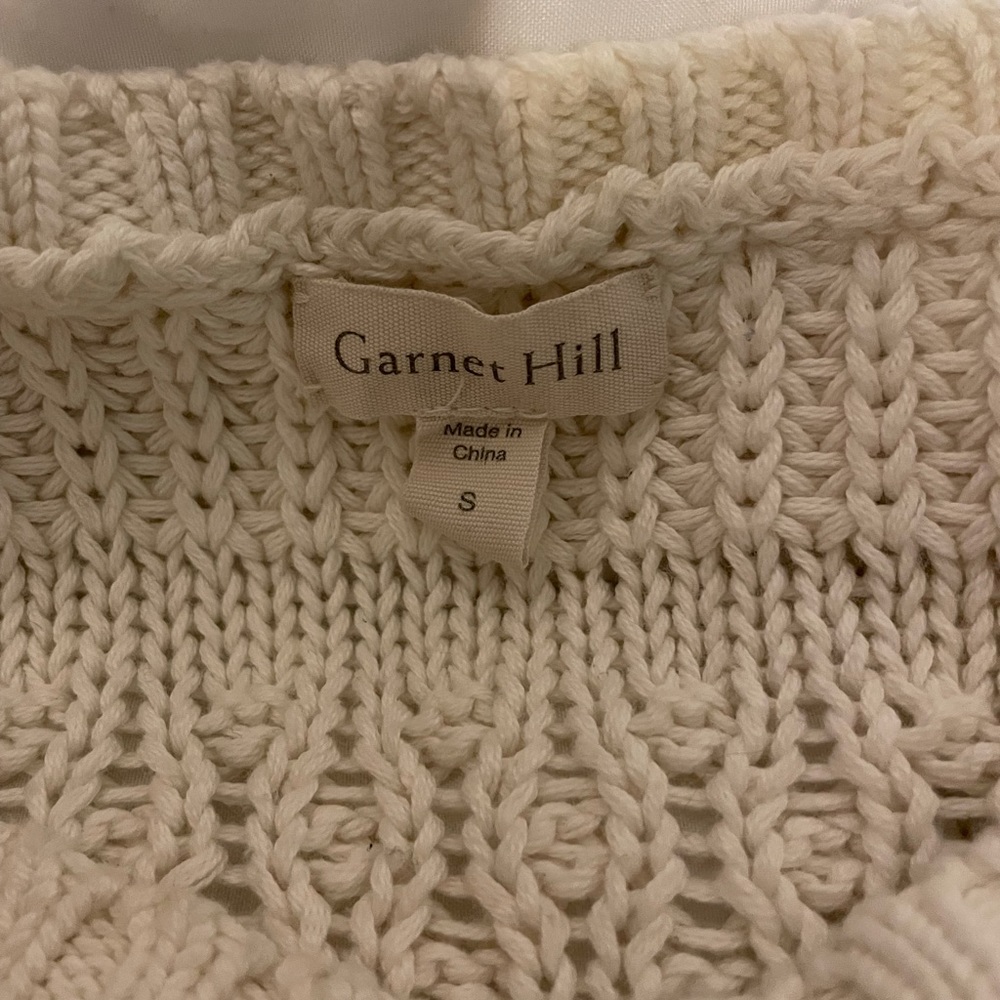 Garnet hill organic cotton knit sweater size S